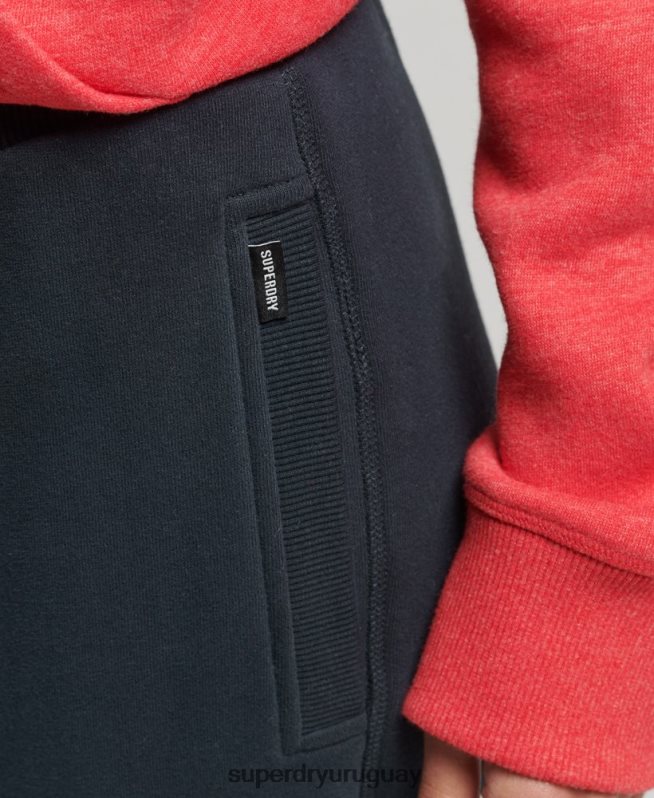 uy Superdry mujer joggers de algodón orgánico con logo vintage bordado Armada DT2N8Z6640 ropa