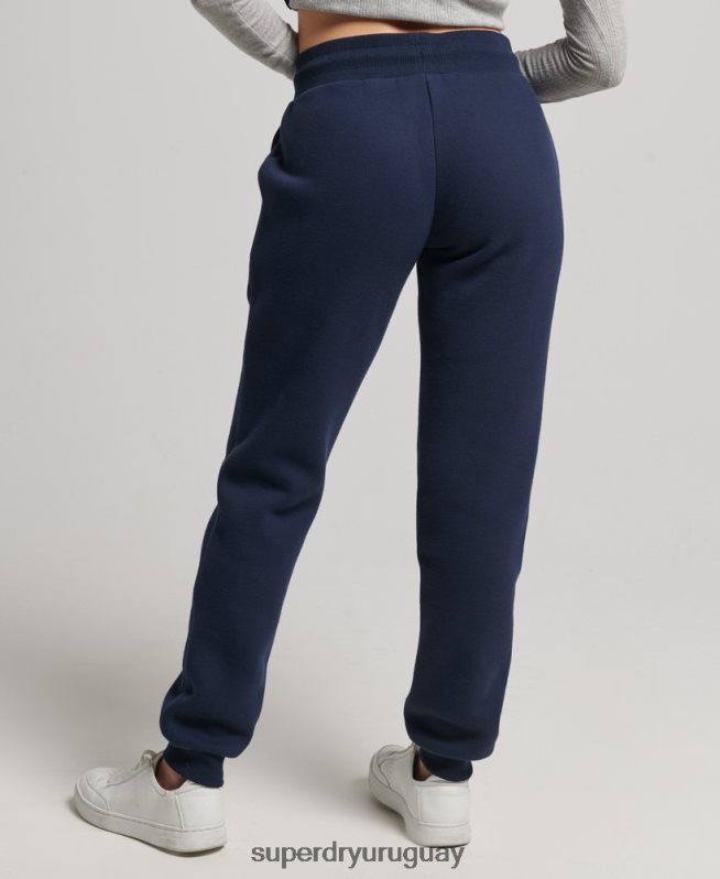 uy Superdry mujer joggers de lujo con logo bordado Armada DT2N8Z6740 ropa