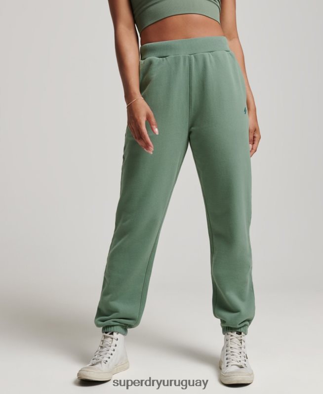 uy Superdry mujer joggers de tiro alto verde DT2N8Z3901 ropa