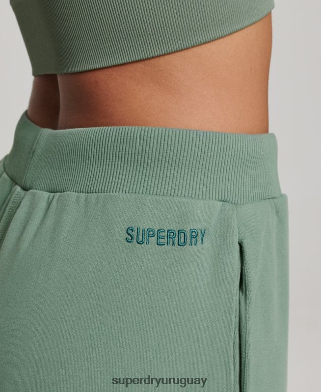 uy Superdry mujer joggers de tiro alto verde DT2N8Z3901 ropa
