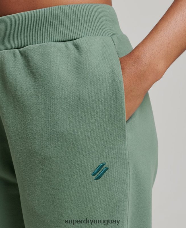 uy Superdry mujer joggers de tiro alto verde DT2N8Z3901 ropa