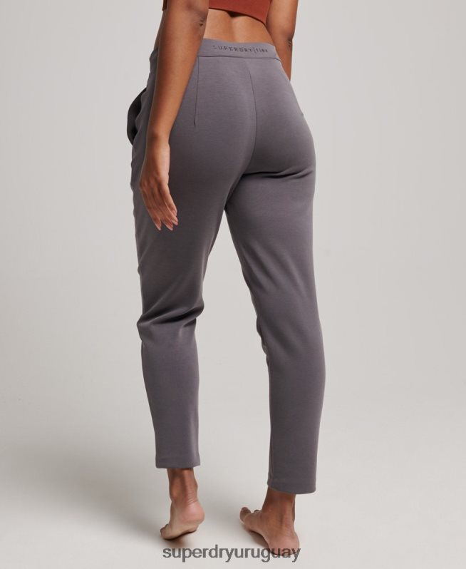 uy Superdry mujer joggers de vestir flexibles gris DT2N8Z3919 ropa