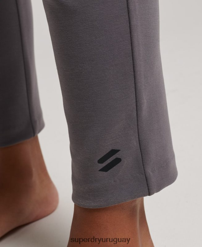 uy Superdry mujer joggers de vestir flexibles gris DT2N8Z3919 ropa