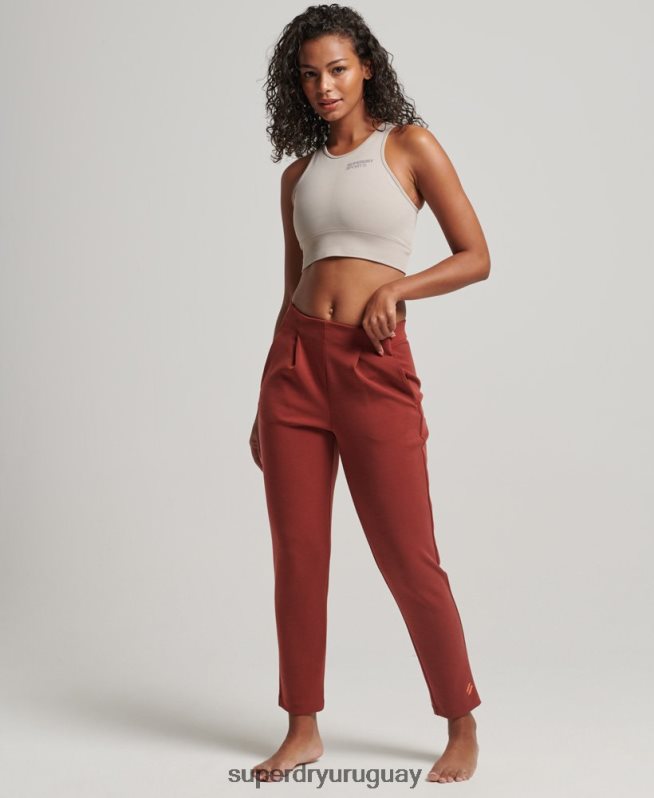 uy Superdry mujer joggers de vestir flexibles marrón DT2N8Z3914 ropa