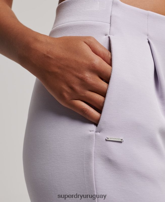 uy Superdry mujer joggers de vestir flexibles púrpura DT2N8Z3909 ropa