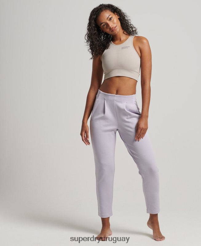 uy Superdry mujer joggers de vestir flexibles púrpura DT2N8Z3909 ropa