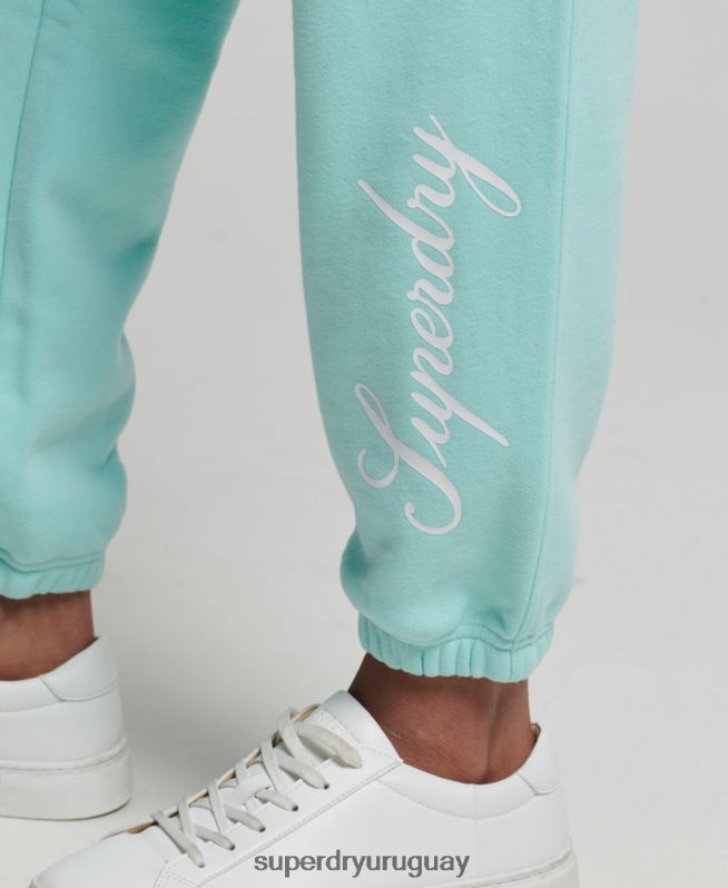 uy Superdry mujer joggers estilo boyfriend con estampado gráfico azul DT2N8Z6591 ropa