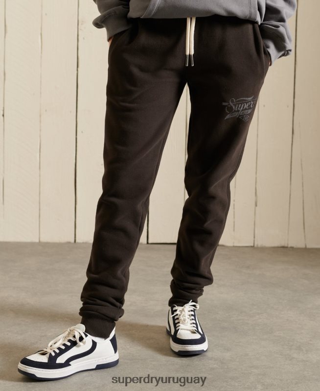 uy Superdry mujer joggers estilo script marrón DT2N8Z6584 ropa