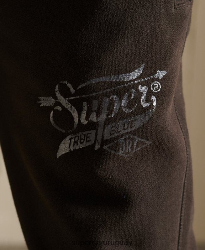 uy Superdry mujer joggers estilo script marrón DT2N8Z6584 ropa