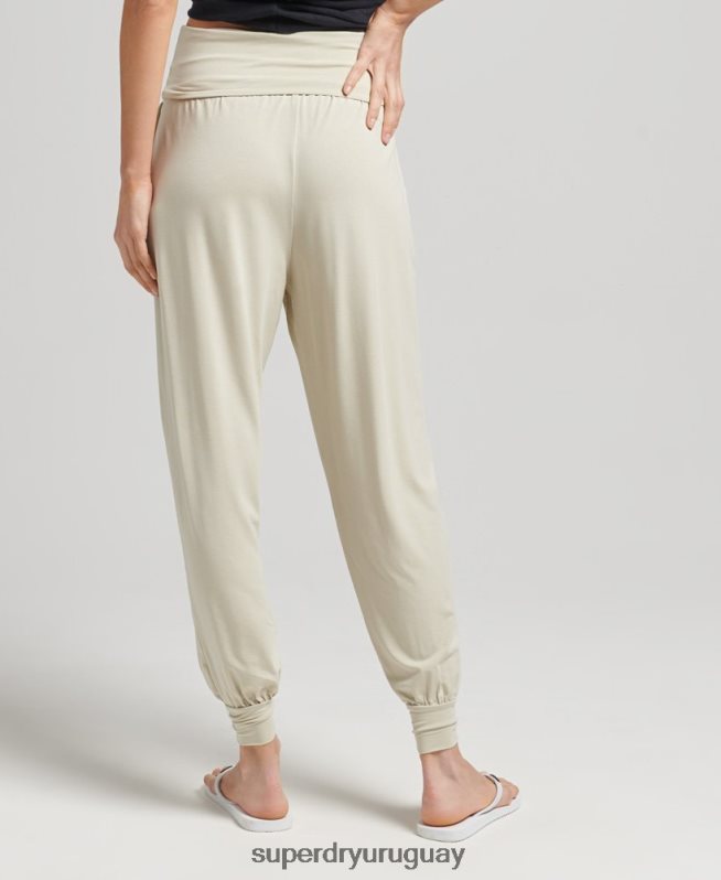 uy Superdry mujer joggers hareem de estudio beige DT2N8Z3946 ropa