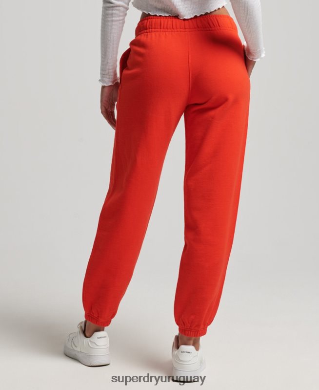uy Superdry mujer joggers heritage boyfriend bordados rojo DT2N8Z3920 ropa