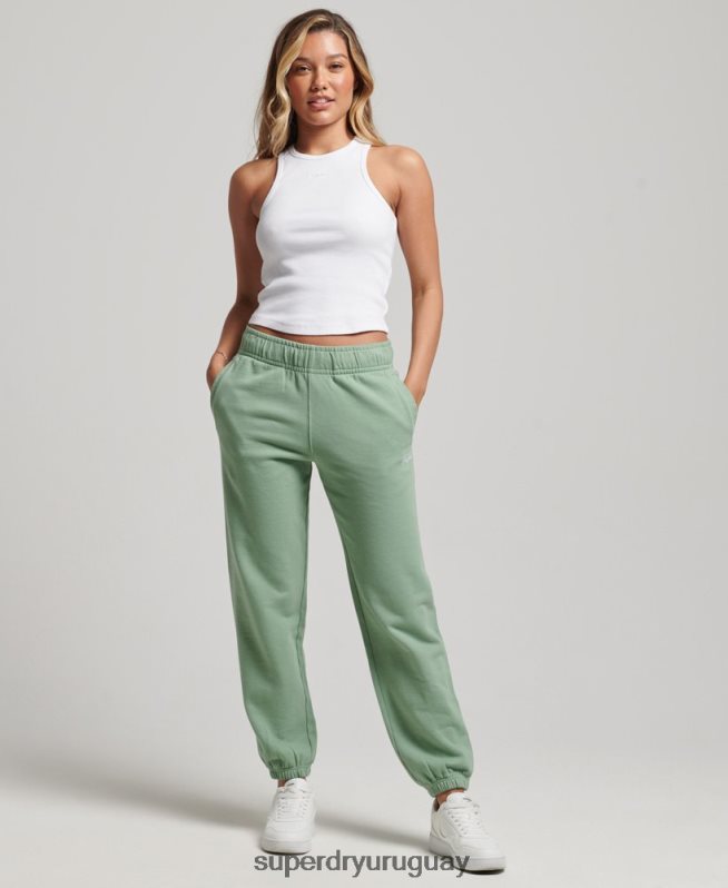 uy Superdry mujer joggers heritage boyfriend bordados verde DT2N8Z6594 ropa