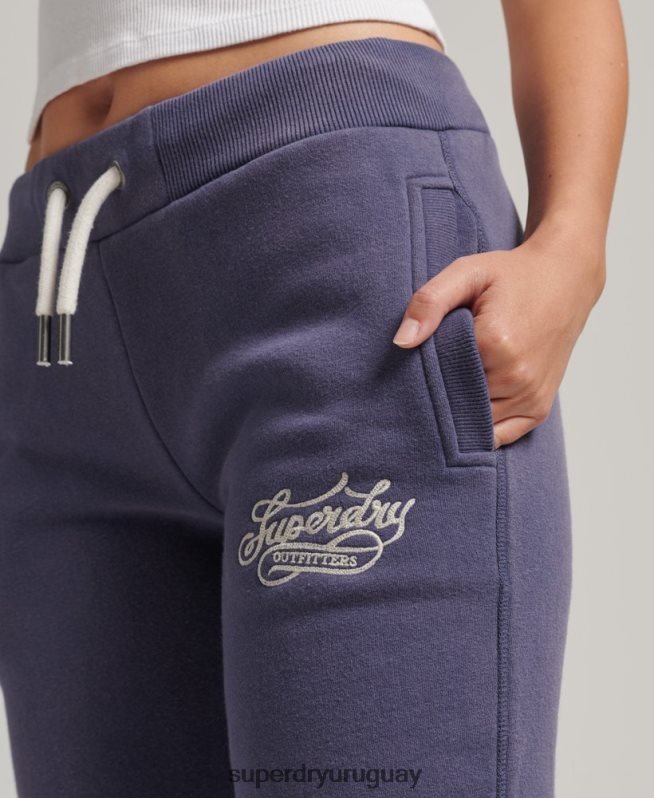 uy Superdry mujer joggers orgullo y artesanía azul oscuro DT2N8Z3907 ropa