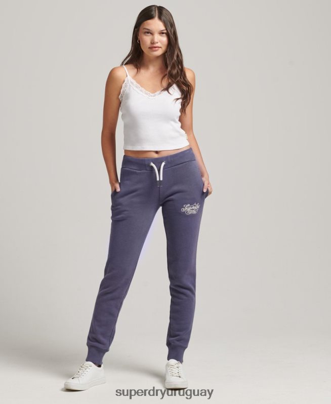 uy Superdry mujer joggers orgullo y artesanía azul oscuro DT2N8Z3907 ropa