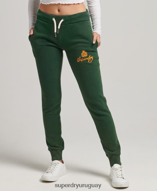 uy Superdry mujer joggers orgullo y artesanía verde DT2N8Z3910 ropa