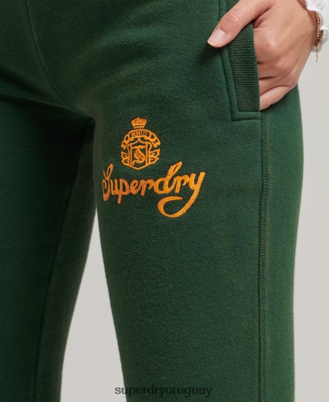 uy Superdry mujer joggers orgullo y artesanía verde DT2N8Z3910 ropa