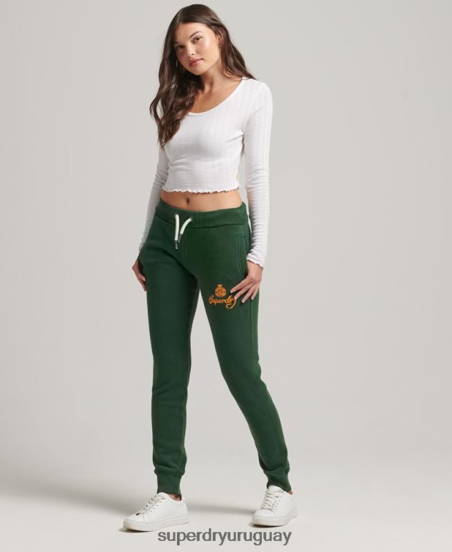 uy Superdry mujer joggers orgullo y artesanía verde DT2N8Z3910 ropa