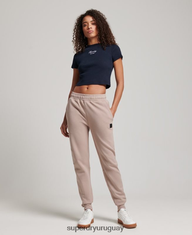 uy Superdry mujer joggers tecnológicos gris claro DT2N8Z3897 ropa