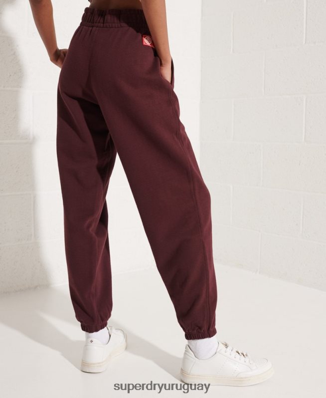 uy Superdry mujer joggers universitarios con gráficos rojo DT2N8Z3938 ropa