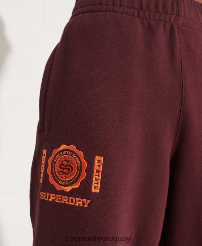uy Superdry mujer joggers universitarios con gráficos rojo DT2N8Z3938 ropa