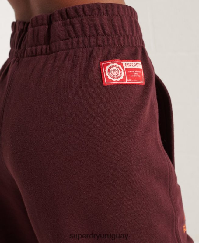 uy Superdry mujer joggers universitarios con gráficos rojo DT2N8Z3938 ropa