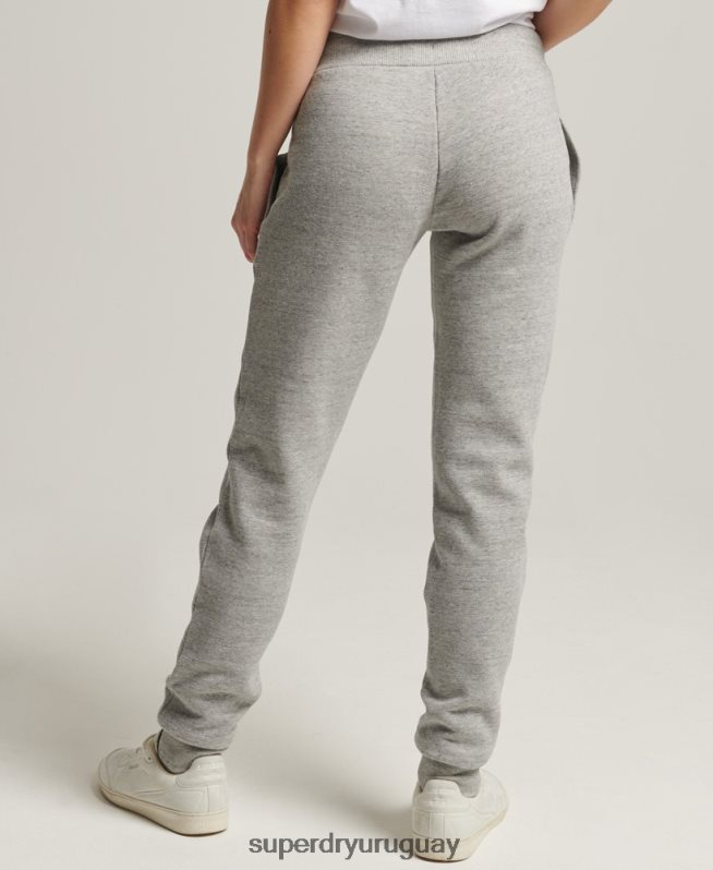 uy Superdry mujer joggers universitarios con logo vintage gris DT2N8Z6656 ropa