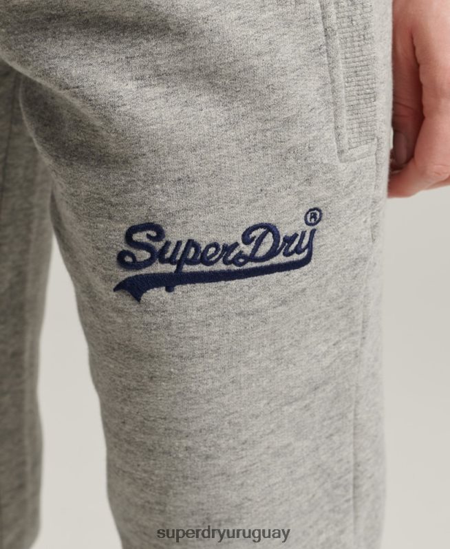 uy Superdry mujer joggers universitarios con logo vintage gris DT2N8Z6656 ropa