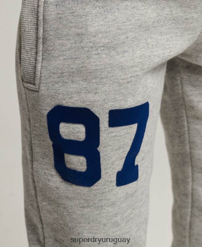 uy Superdry mujer joggers universitarios con logo vintage gris DT2N8Z6656 ropa