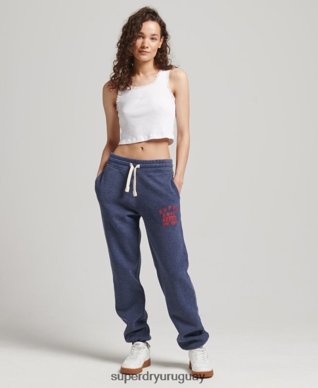 uy Superdry mujer joggers universitarios vintage Armada DT2N8Z6754 ropa