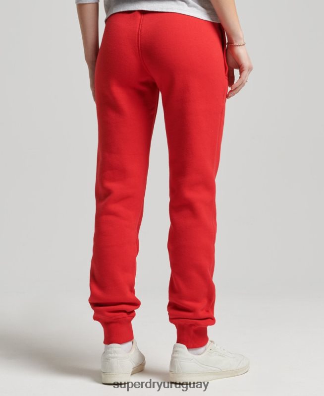 uy Superdry mujer joggers universitarios vintage rojo DT2N8Z6587 ropa