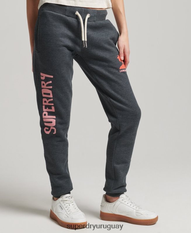 uy Superdry mujer joggers vintage cali con aberturas rojo DT2N8Z2254 ropa