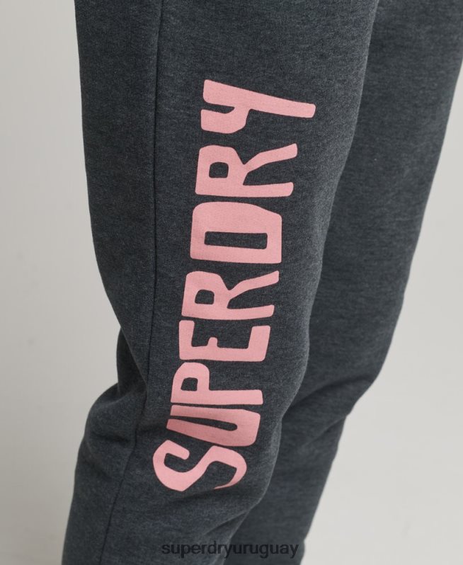 uy Superdry mujer joggers vintage cali con aberturas rojo DT2N8Z2254 ropa