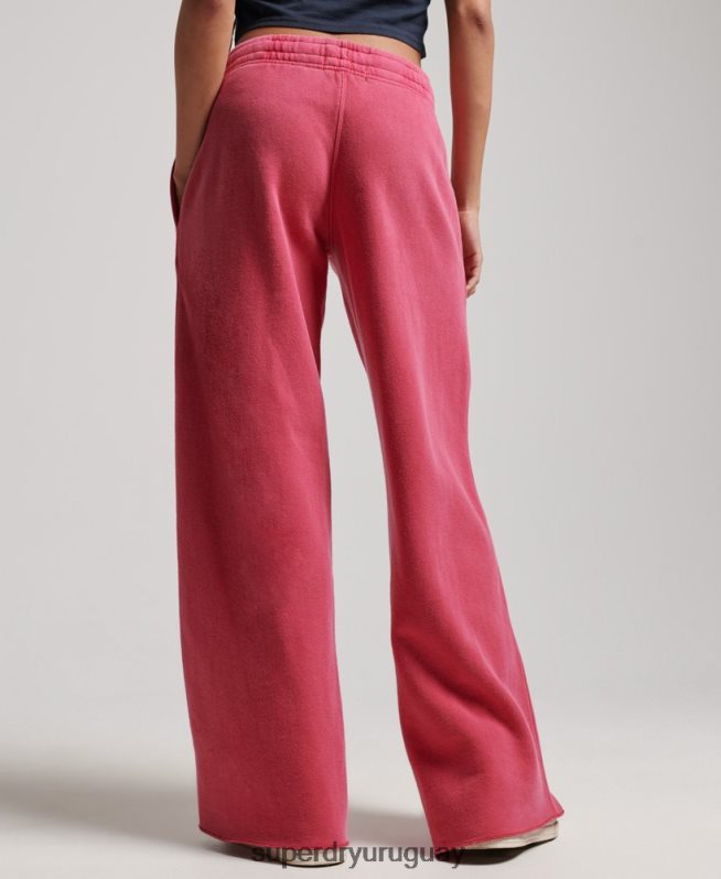 uy Superdry mujer lavar joggers rectos rosa DT2N8Z3894 ropa