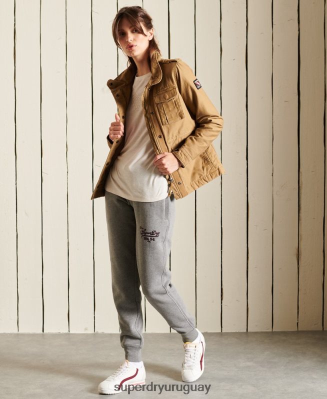 uy Superdry mujer orgullo en joggers artesanales gris oscuro DT2N8Z3942 ropa