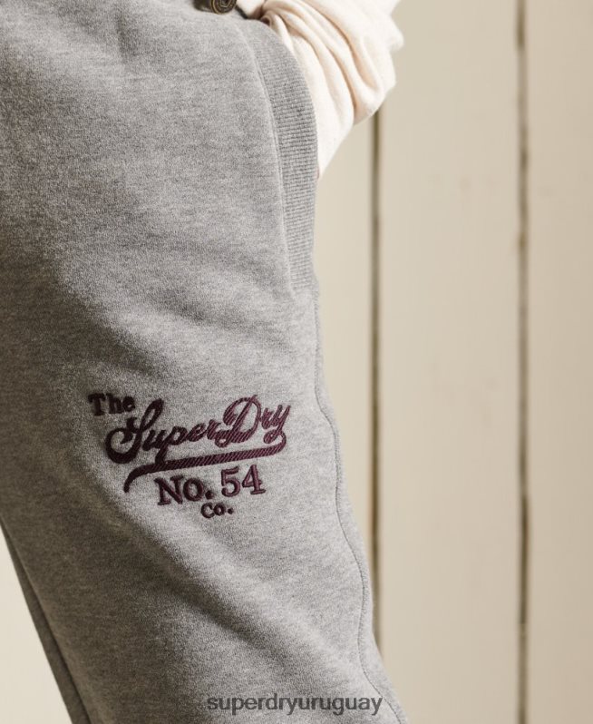 uy Superdry mujer orgullo en joggers artesanales gris oscuro DT2N8Z3942 ropa