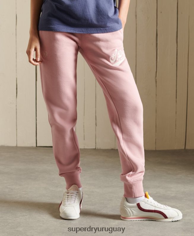 uy Superdry mujer orgullo en joggers artesanales rosa DT2N8Z6683 ropa