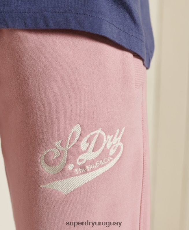 uy Superdry mujer orgullo en joggers artesanales rosa DT2N8Z6683 ropa