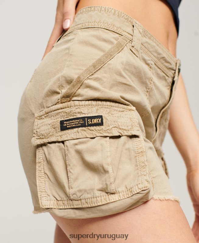 uy Superdry mujer falda de paracaídas utilitaria marrón DT2N8Z4113 ropa