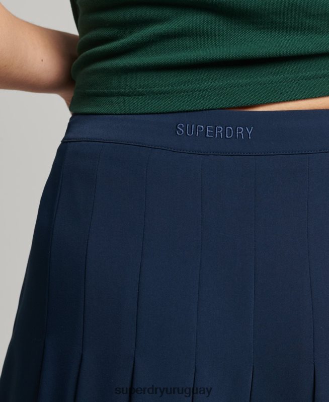 uy Superdry mujer falda de tenis código esencial Armada DT2N8Z6509 ropa