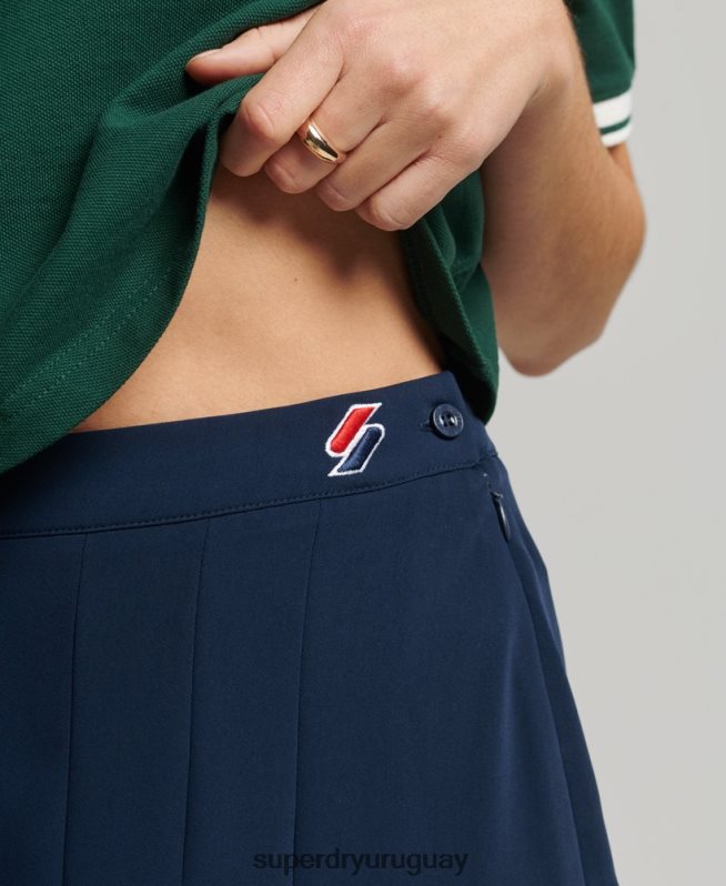 uy Superdry mujer falda de tenis código esencial Armada DT2N8Z6509 ropa