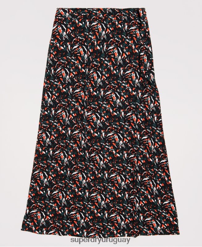 uy Superdry mujer falda midi cañón azul DT2N8Z4165 ropa