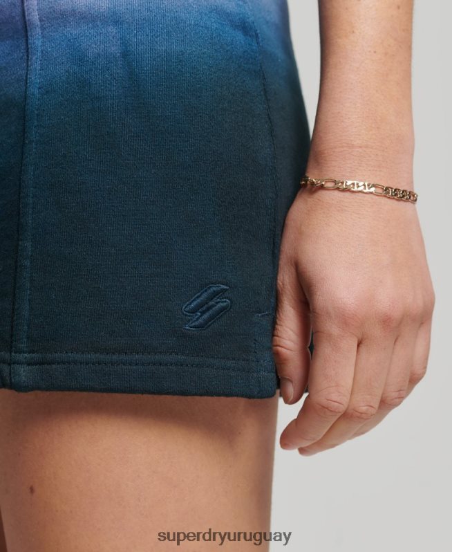 uy Superdry mujer falda teñida esencial azul DT2N8Z4163 ropa