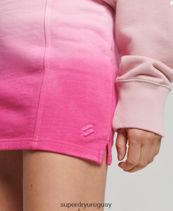 uy Superdry mujer falda teñida esencial rosa DT2N8Z4162 ropa