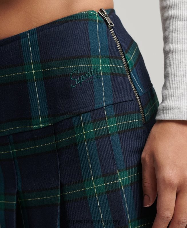 uy Superdry mujer minifalda con pliegues a cuadros Armada DT2N8Z4136 ropa