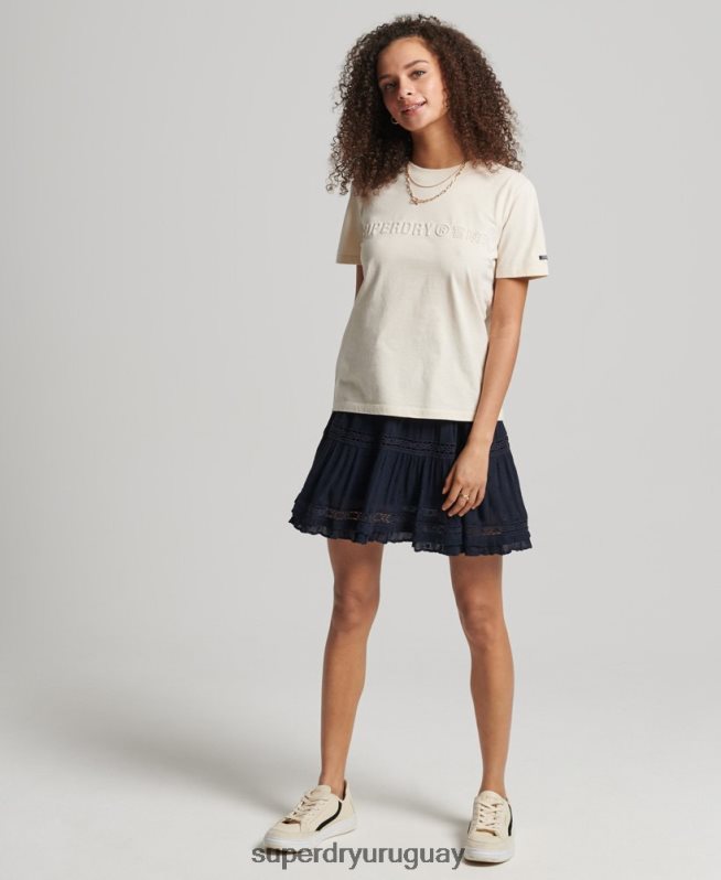 uy Superdry mujer minifalda de encaje vintage Armada DT2N8Z4140 ropa