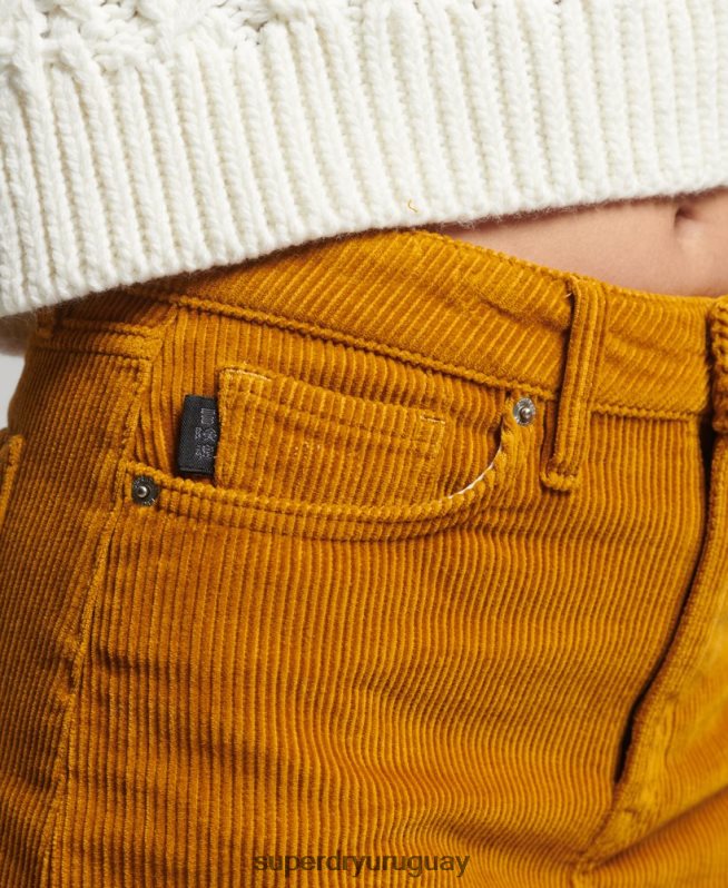 uy Superdry mujer minifalda de mezclilla amarillo DT2N8Z6616 ropa