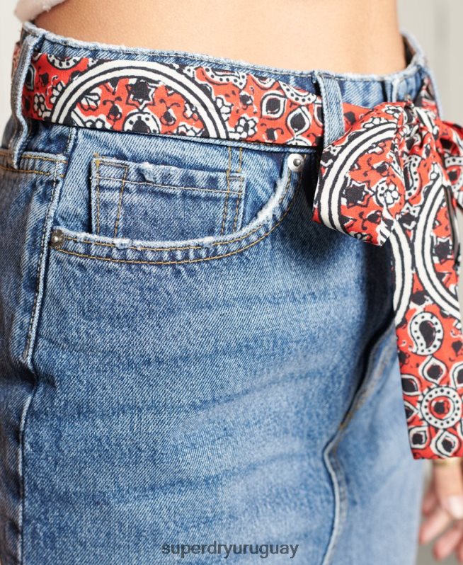 uy Superdry mujer minifalda de mezclilla azul DT2N8Z6758 ropa