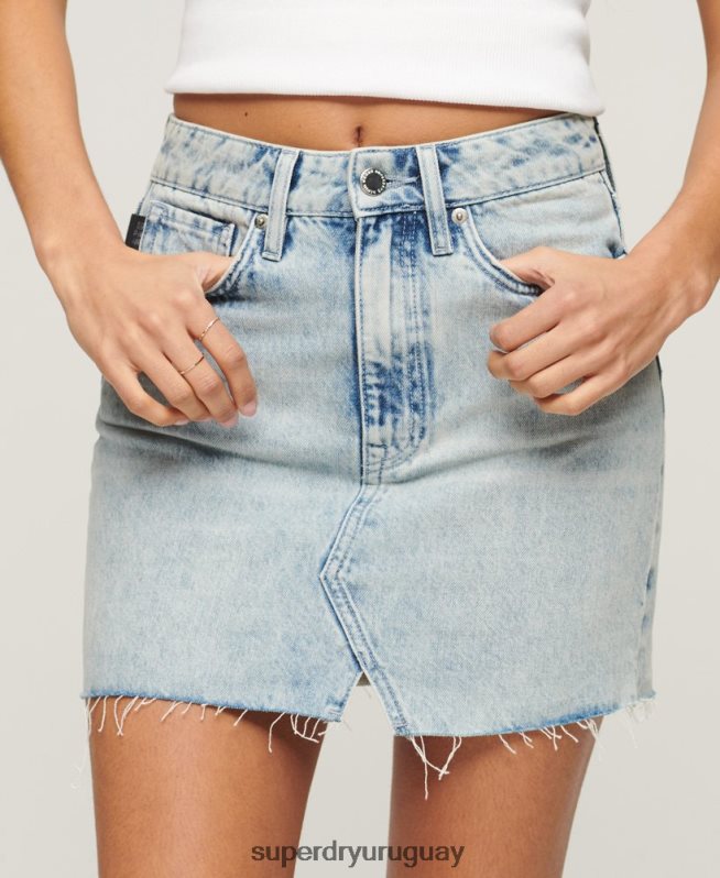 uy Superdry mujer minifalda de mezclilla vintage azul DT2N8Z4120 ropa