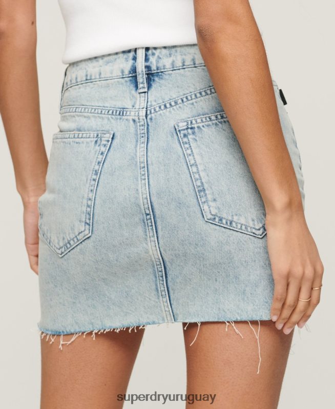 uy Superdry mujer minifalda de mezclilla vintage azul DT2N8Z4120 ropa