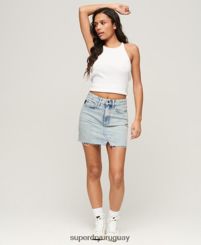 uy Superdry mujer minifalda de mezclilla vintage azul DT2N8Z4120 ropa